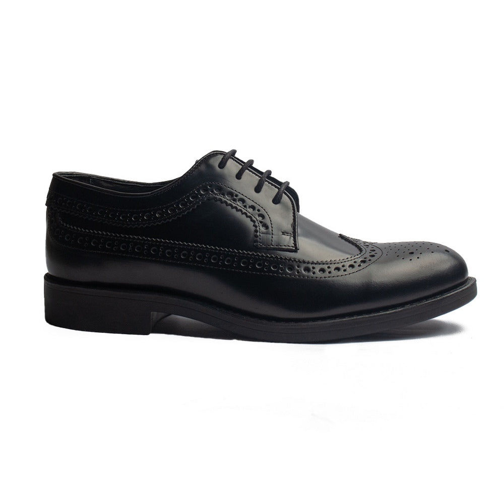 Men Black Leather Shoes #4296