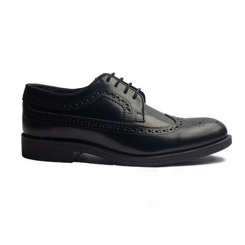 Men Black Leather Shoes #4296