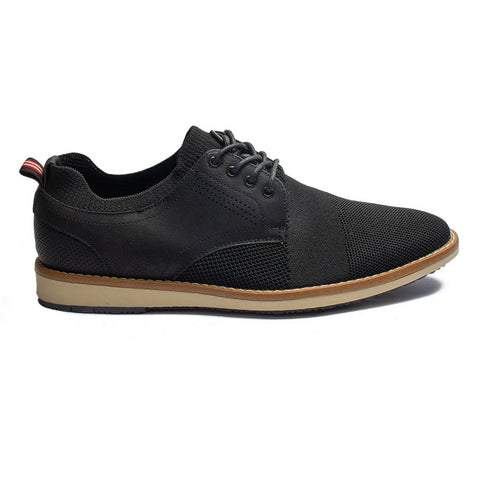 Europeon Union Men Black Leather * Cloth Shoes #4305