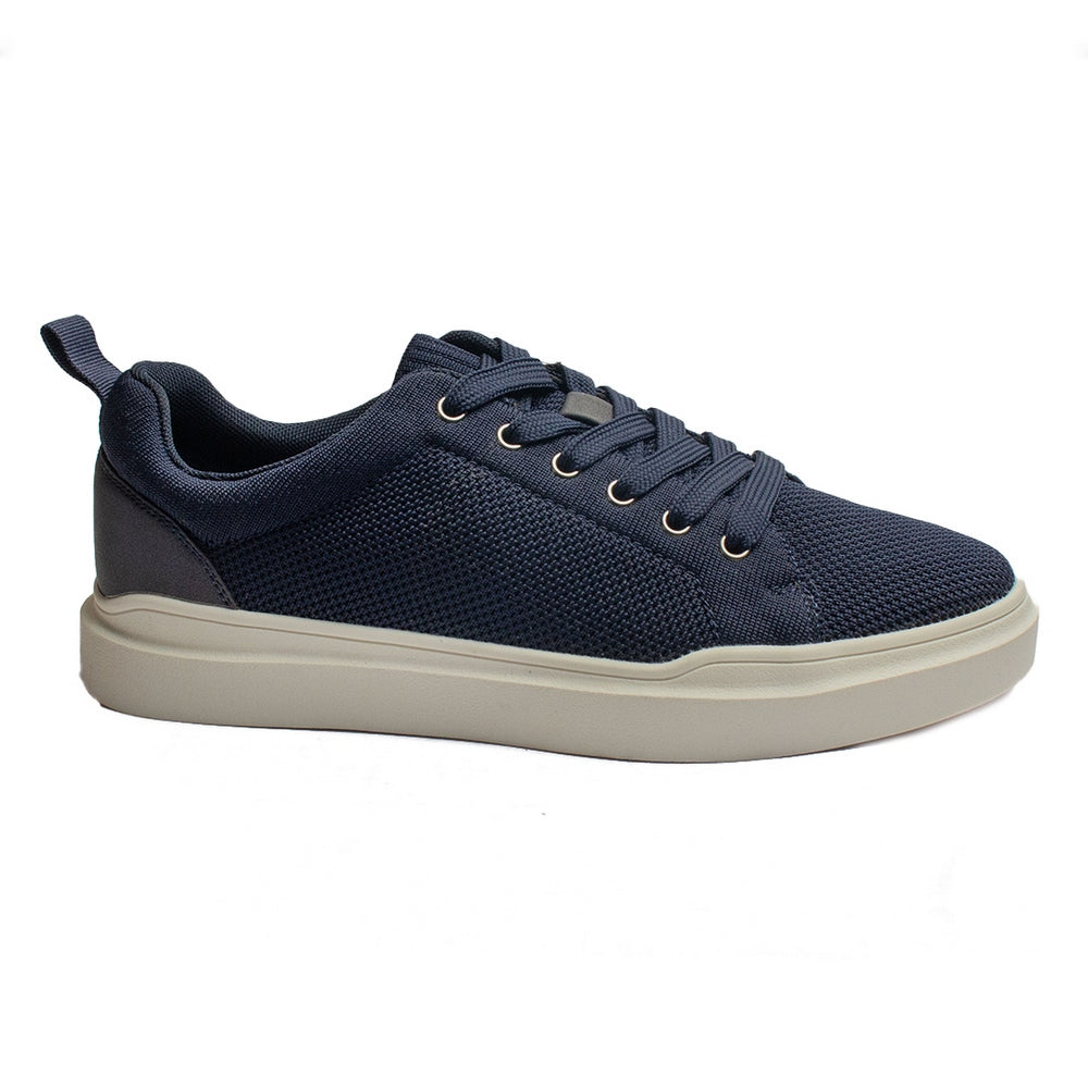 Europeon Union Men Navy Leather * Cloth Shoes #4307