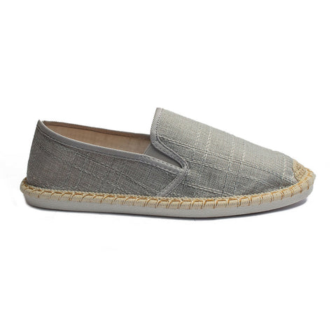 Europeon Union Men Grey Cloth Espadrilles #4321