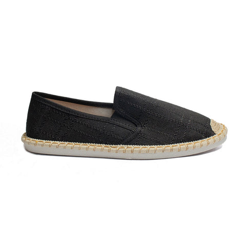 Europeon Union Men Black Cloth Espadrilles #4322