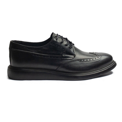 Turkish Men Black Leather Shoes #4330