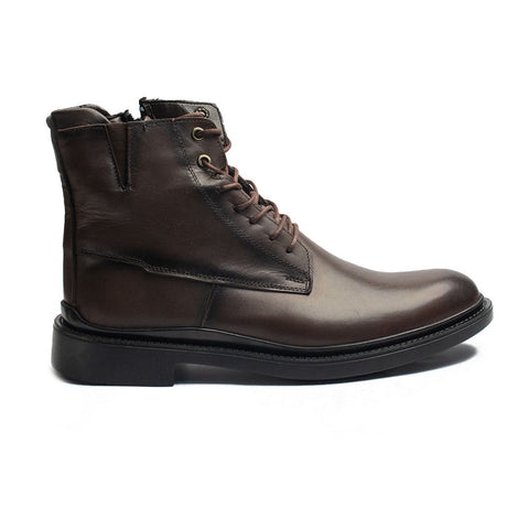 Turkish Men Brown Leather Half Boot #4361