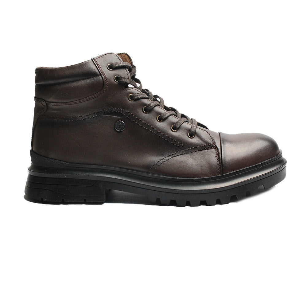 Turkish Men Brown Leather Half Boot #4363