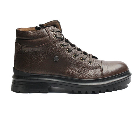 Turkish Men Brown Leather Half Boot #4365