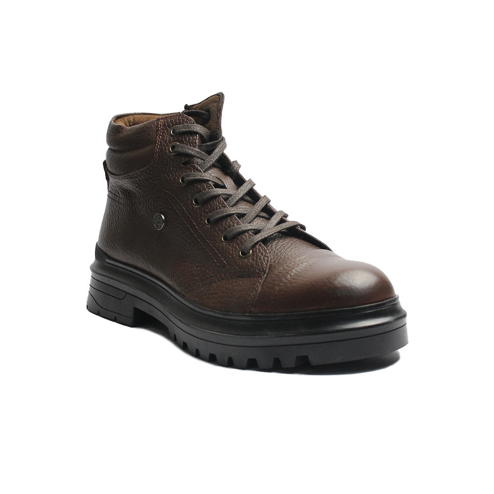 Turkish Men Brown Leather Half Boot #4365