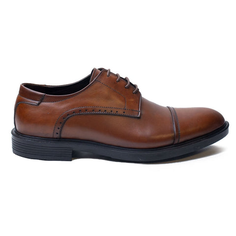 Men Brown Leather Shoes #4373