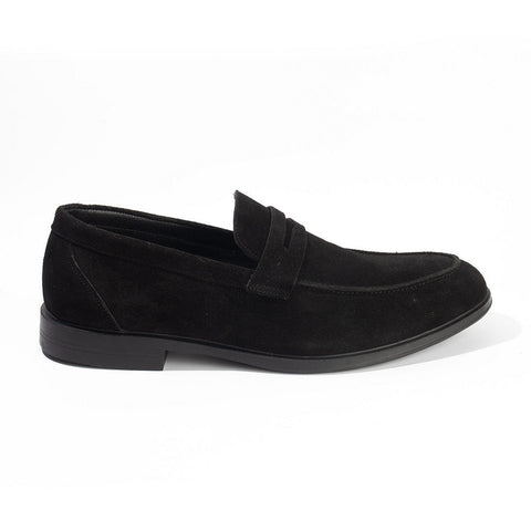 Men Black Chamois Shoes #4375