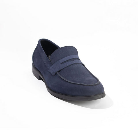 Men Blue Chamois Shoes #4377