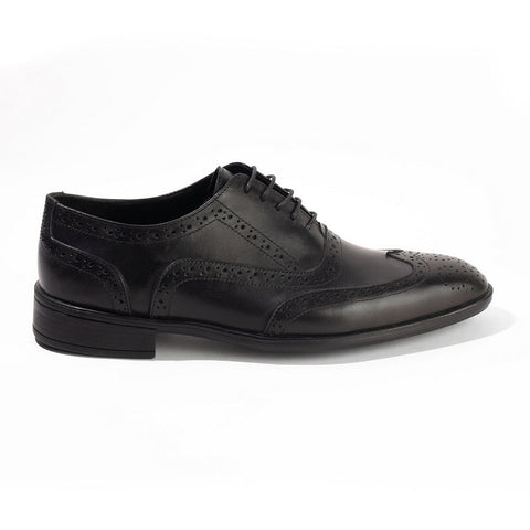 Men Black Leather Shoes #4381
