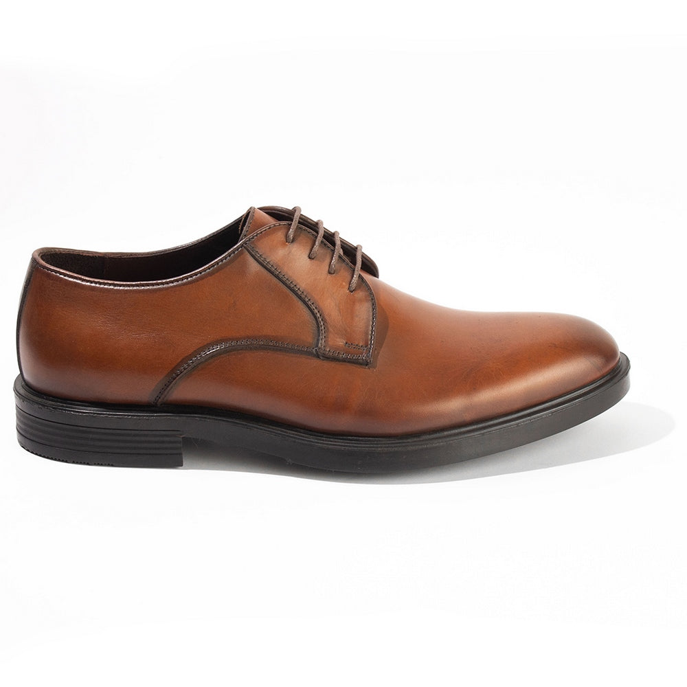 Men Brown Leather Shoes #4384