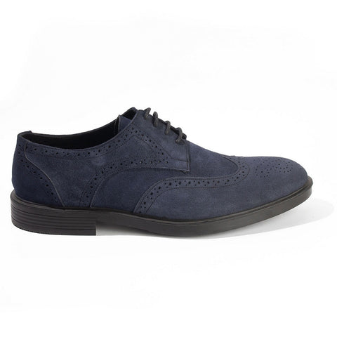 Men Blue Chamois Shoes #4386