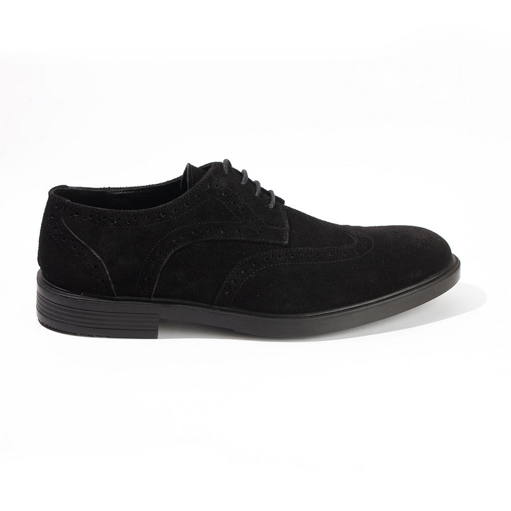 Men Black Chamois Shoes #4387