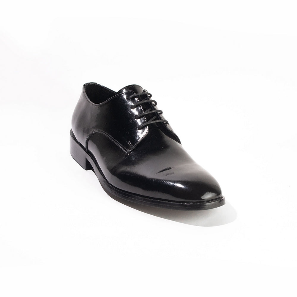 Men Black Vernis Leather Shoes #4395