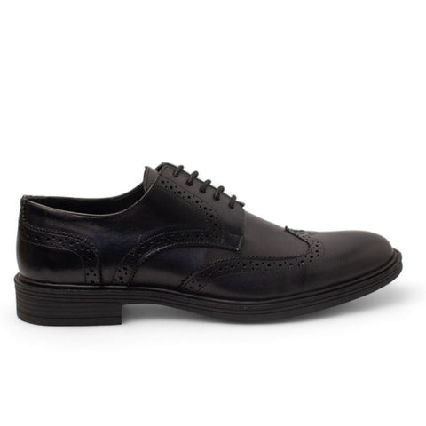 Men Black Leather Shoes #4398