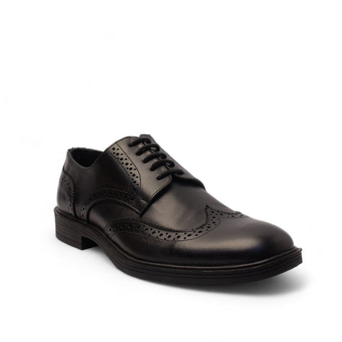 Men Black Leather Shoes #4398