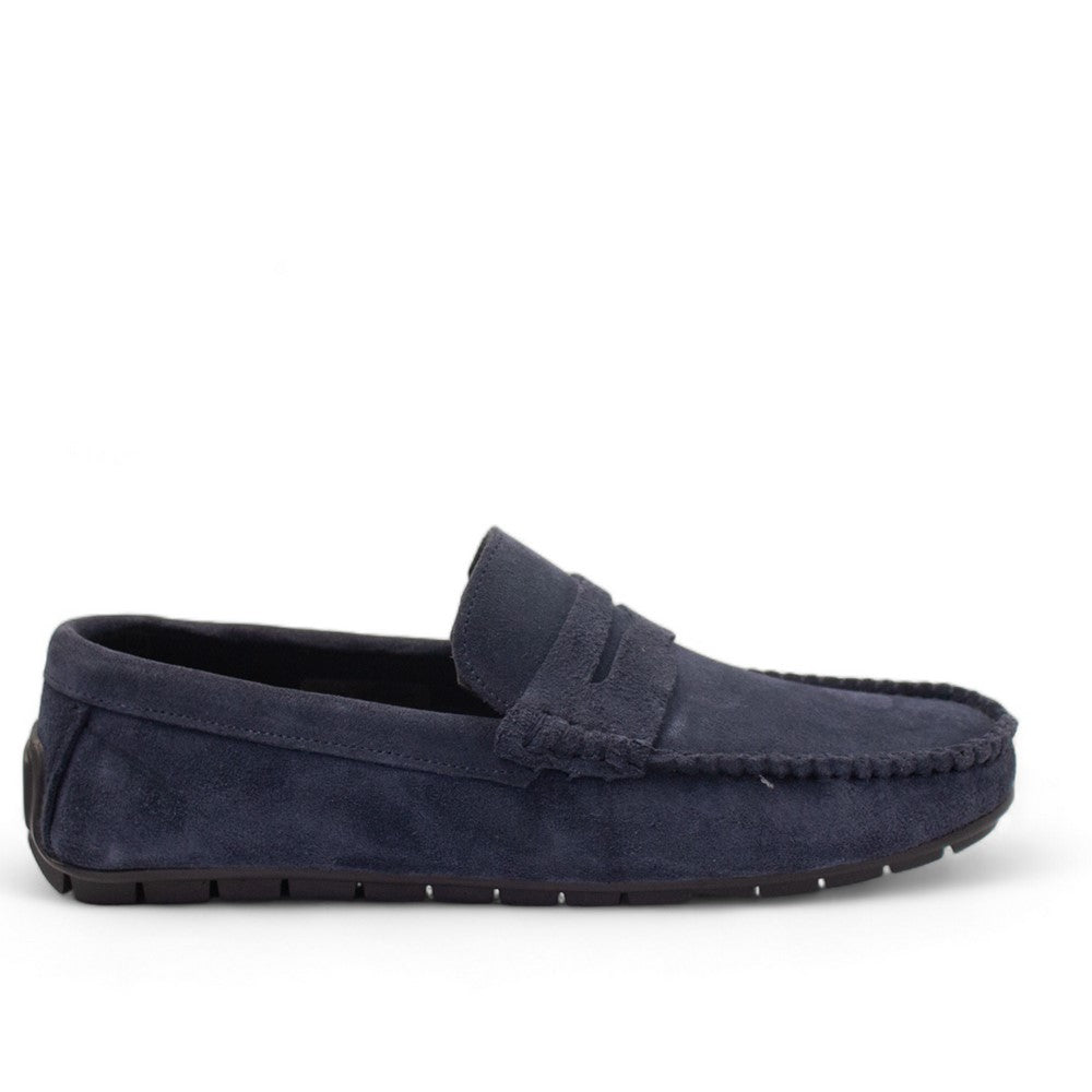 Men Dark Blue Chamois Espadrilles #4422