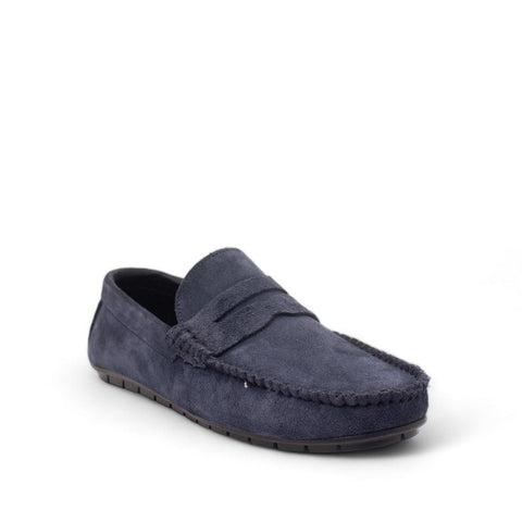 Men Dark Blue Chamois Espadrilles #4422