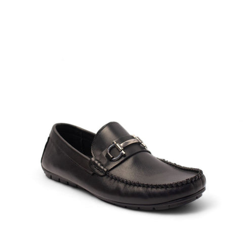 Men Black Leather Espadrilles #4427