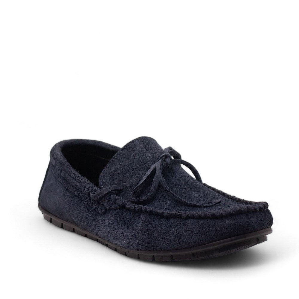 Men Dark Blue Chamois Espadrilles #4435