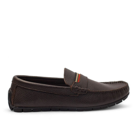 Men Brown Leather Espadrilles #4441