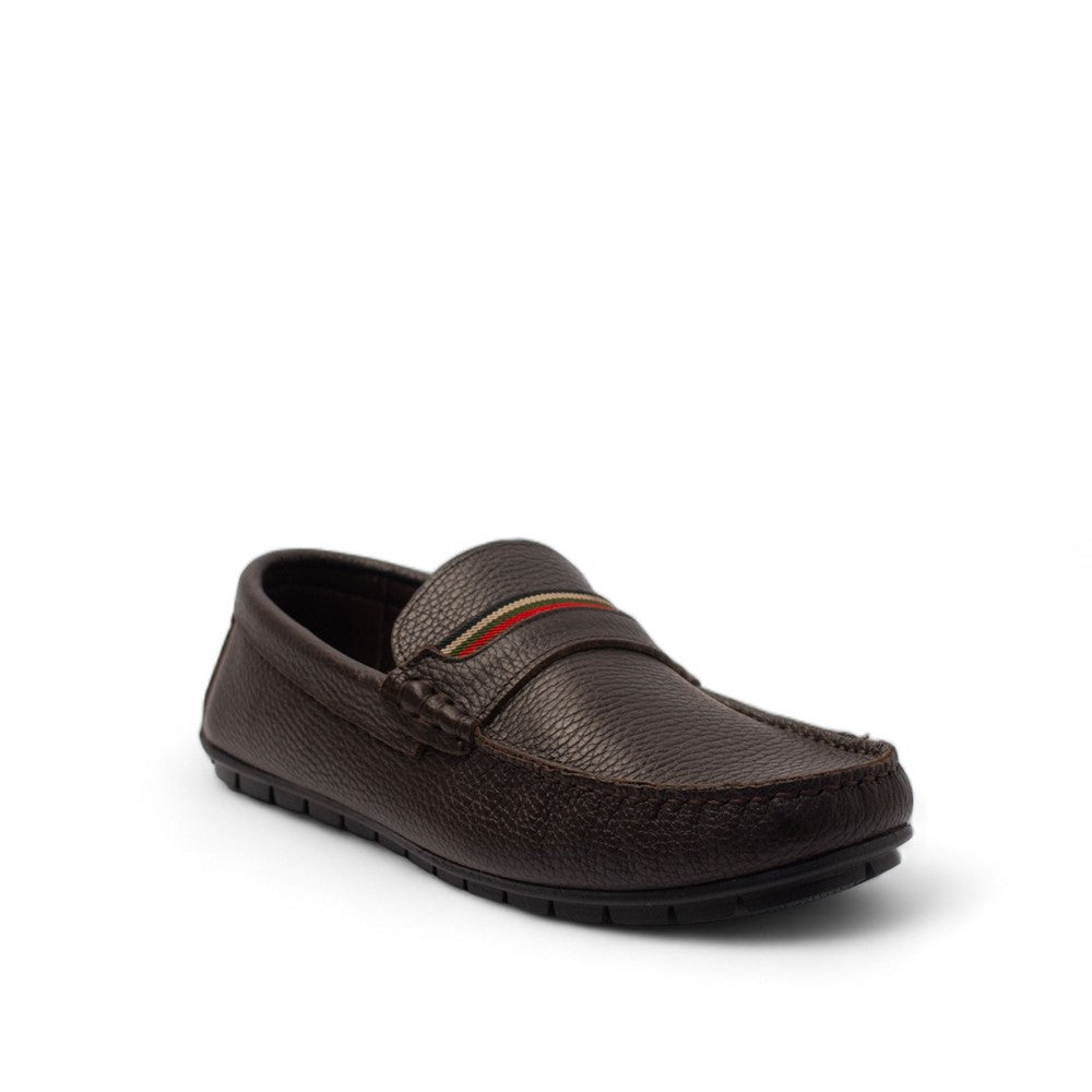 Men Brown Leather Espadrilles #4441