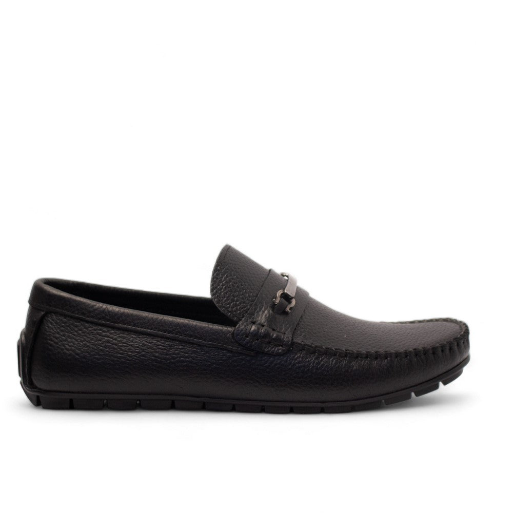 Men Black Leather Espadrilles #4447