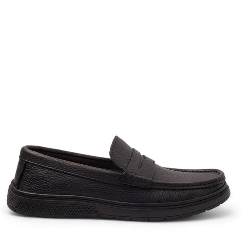 Men Black Leather Shoes #4450