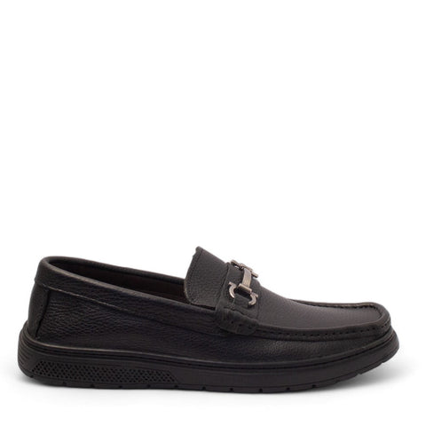 Men Black Leather Shoes #4453