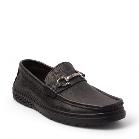 Men Black Leather Shoes #4453