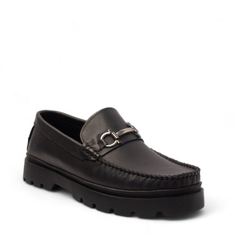 Men Black Leather Shoes #4466