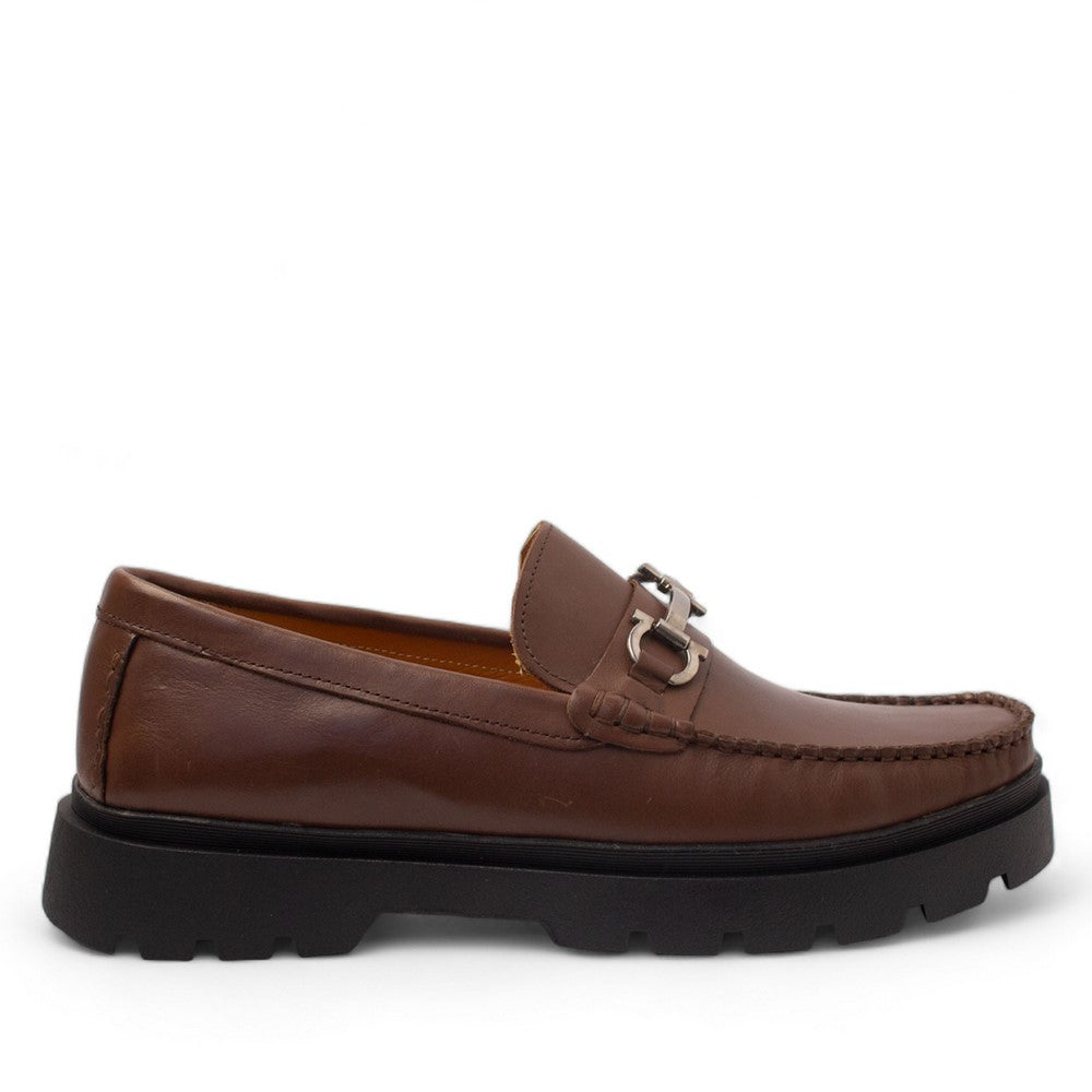 Men Brown Leather Shoes #4467