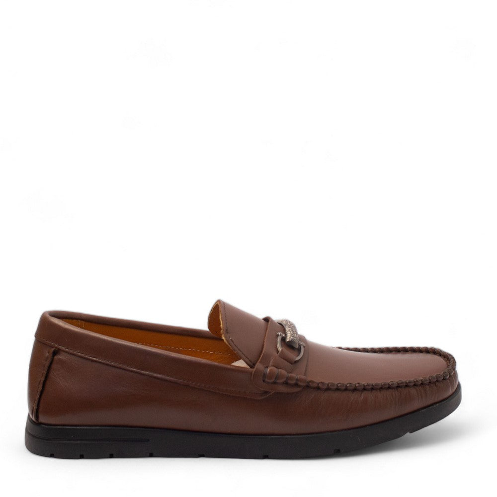 Men Brown Leather Espadrilles #4475