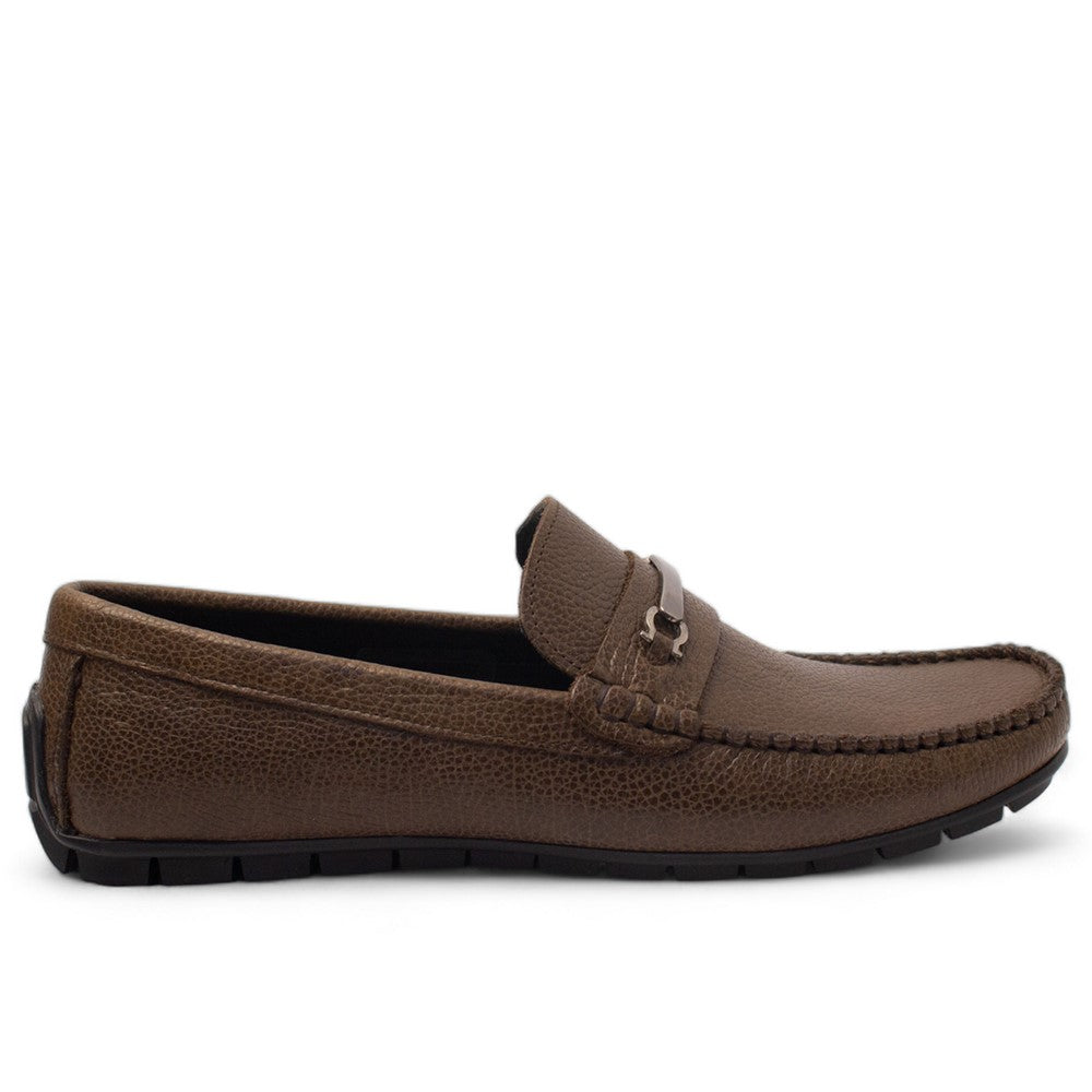 Men Brown Leather Espadrilles #4478