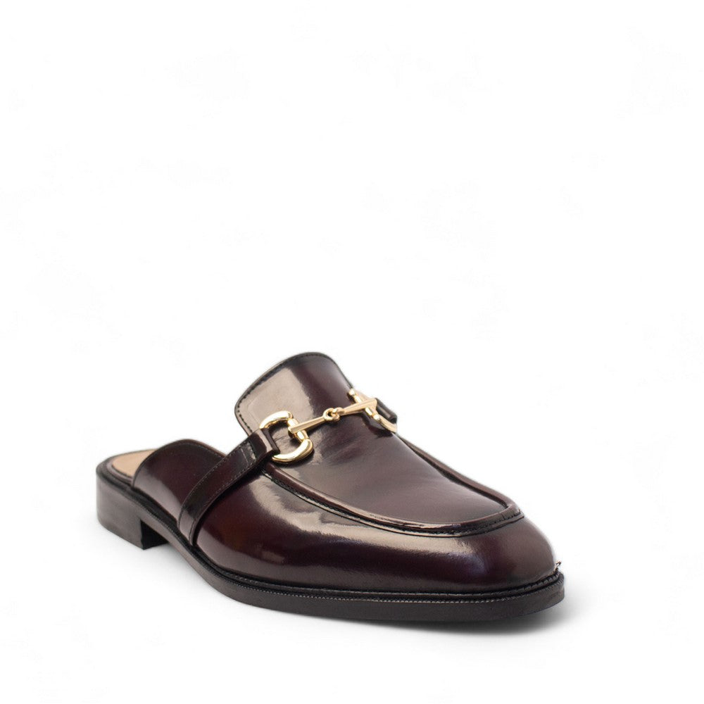Men Maroon Vernis Leather Shoes #4481