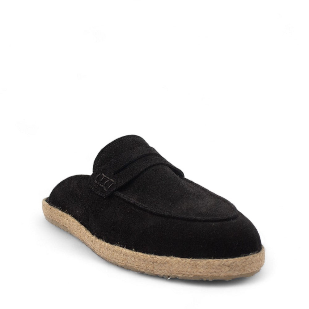 Men Black Chamois Espadrilles #4483