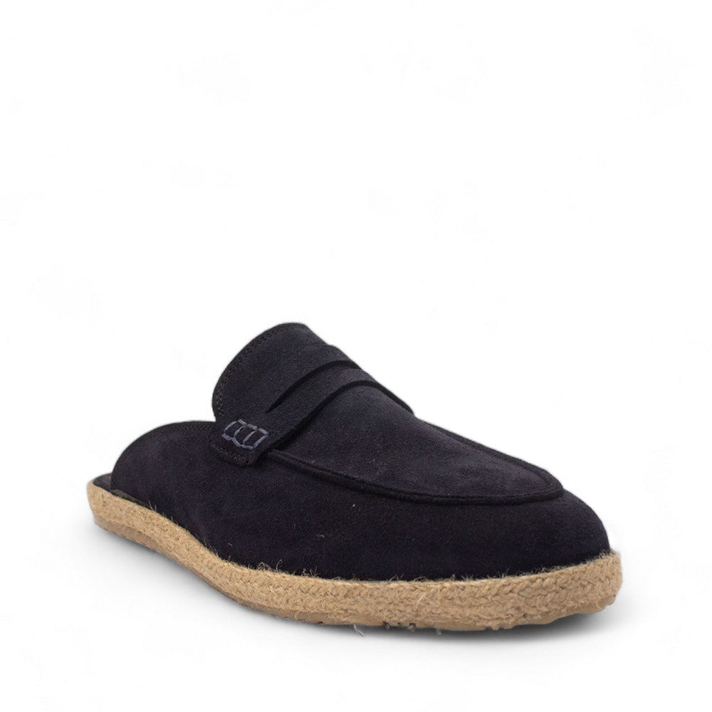 Men Dark Blue Chamois Espadrilles #4485