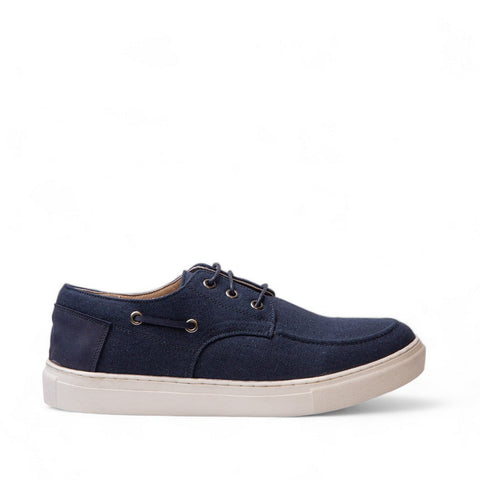 Men Dark Blue Cloth Espadrilles #4497