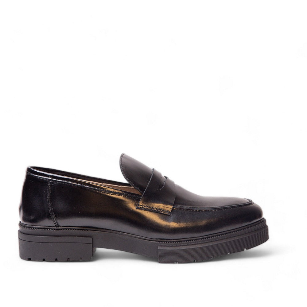 Men Black Leather Shoes #4510