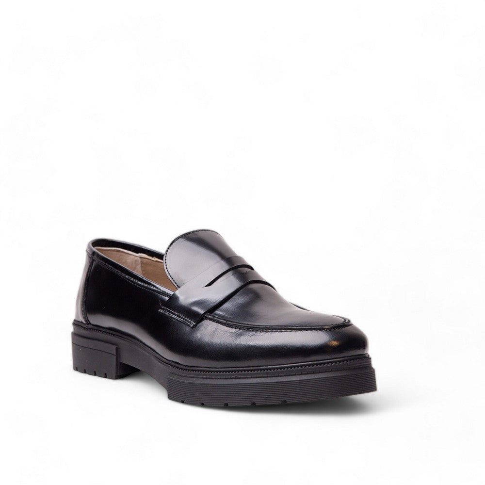 Men Black Leather Shoes #4510