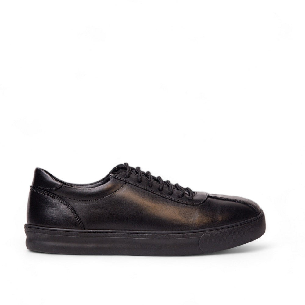 Men Black Leather Shoes #4536