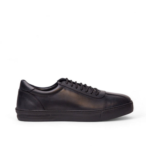 Men Navy Leather Shoes #4538