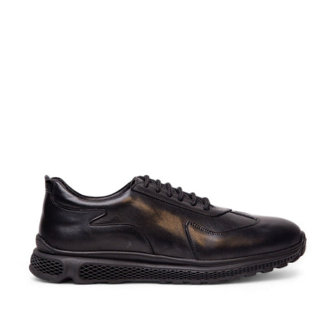 Men Black Leather Shoes #4556