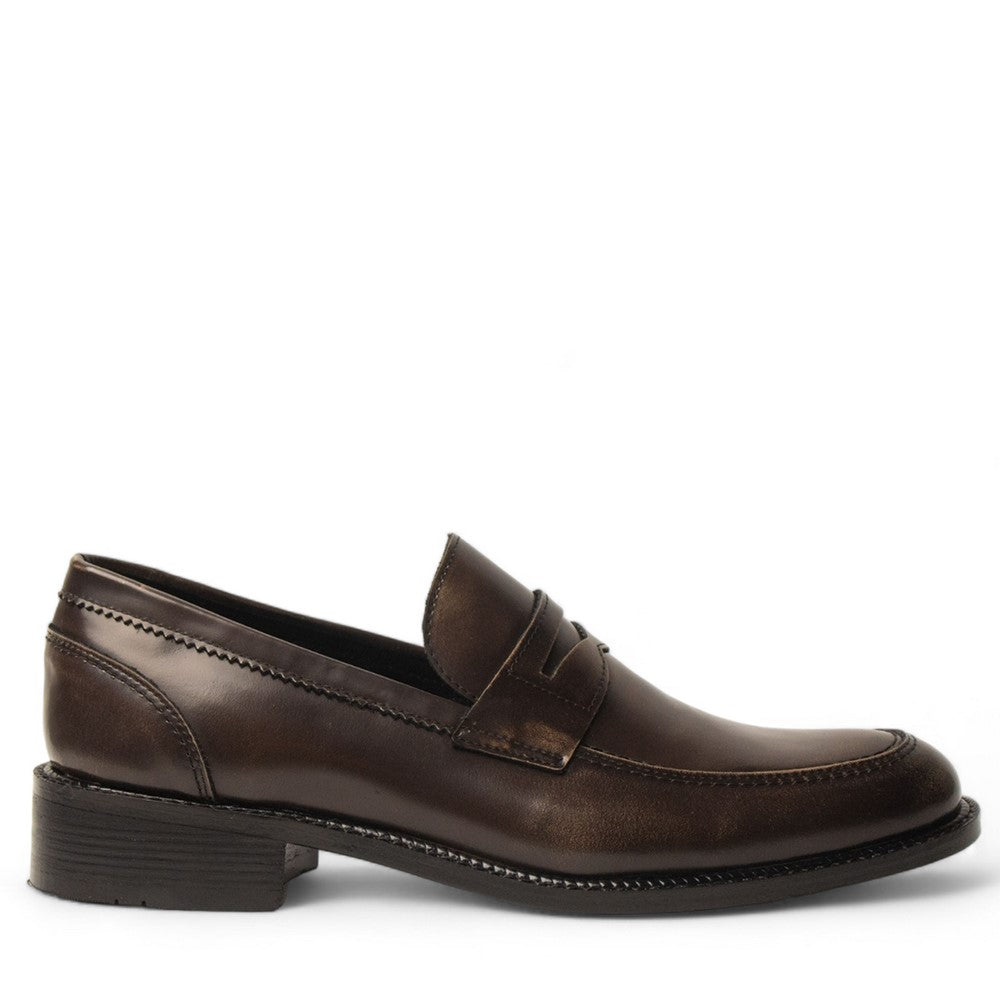 Men Grey Leather Shoe #4590
