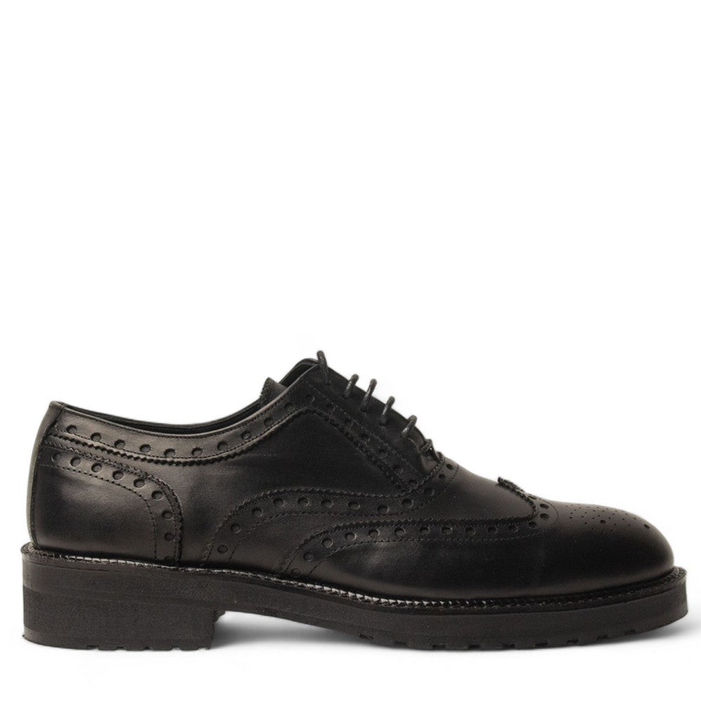 Men Black Leather Shoe #4597