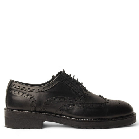 Men Black Leather Shoe #4597