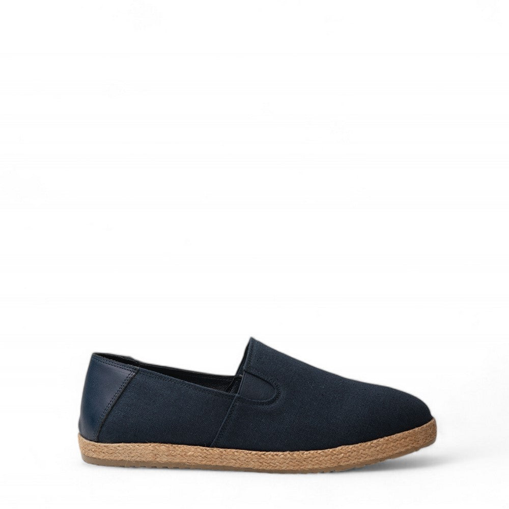 Men Dark Blue Cloth Espadrilles #4605