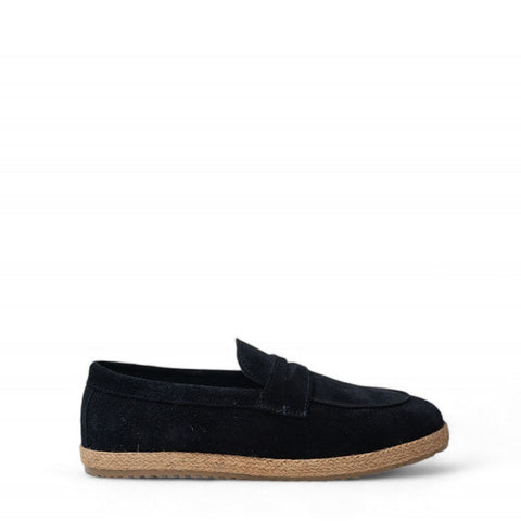 Men Dark Blue Chamois Espadrilles #4609