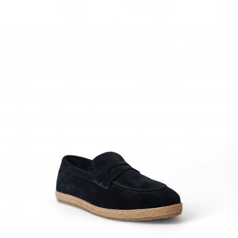 Men Dark Blue Chamois Espadrilles #4609